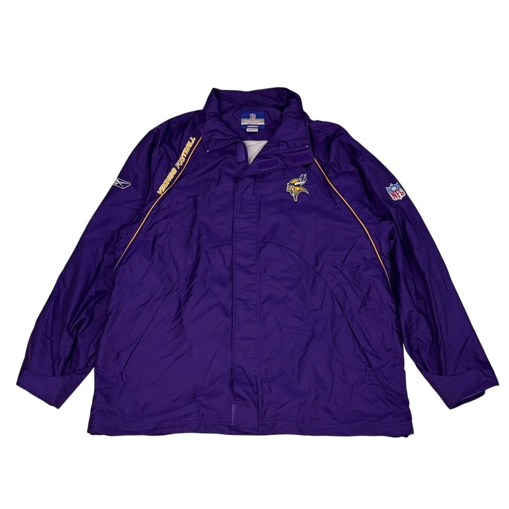 Reebok Minnesota Vikings Jacket Mens Size XL Oversizedโ Full Zip NFL Vintage